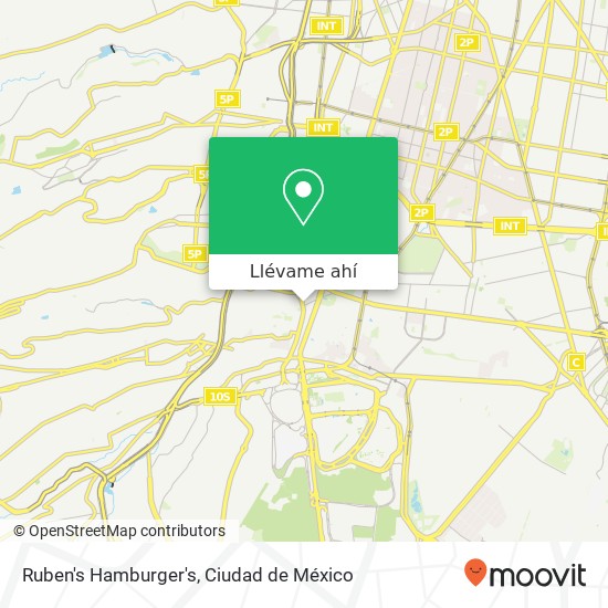 Mapa de Ruben's Hamburger's, Avenida de la Paz 58 San Ángel 01000 Álvaro Obregón, Ciudad de México