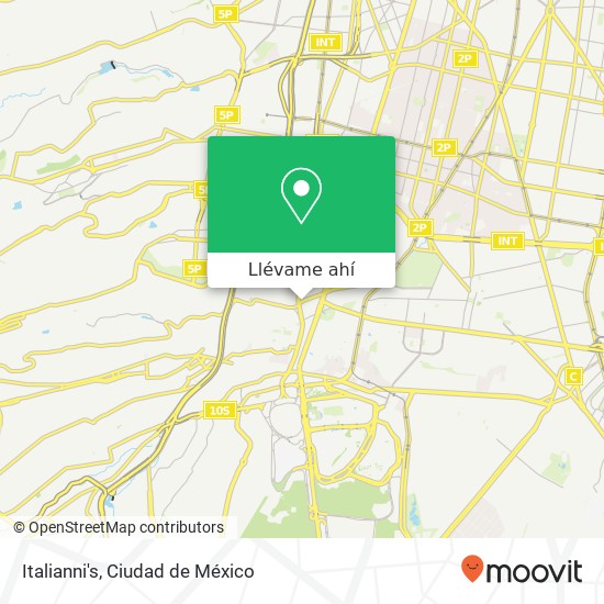 Mapa de Italianni's, Camino al Desierto de los Leones 52 San Ángel 01000 Álvaro Obregón, Ciudad de México