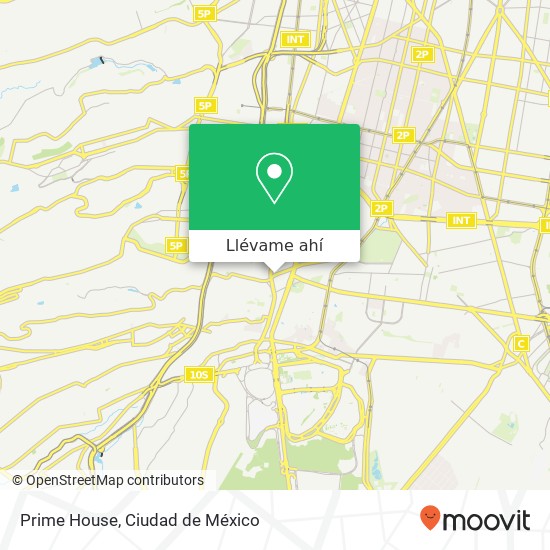 Mapa de Prime House, Camino al Desierto de los Leones San Ángel 01000 Álvaro Obregón, Ciudad de México