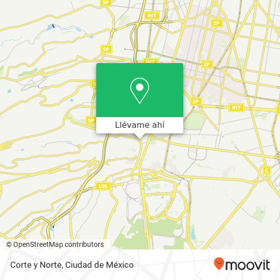 Mapa de Corte y Norte, Avenida Revolución San Ángel 01000 Álvaro Obregón, Ciudad de México