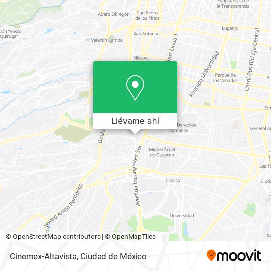Mapa de Cinemex-Altavista