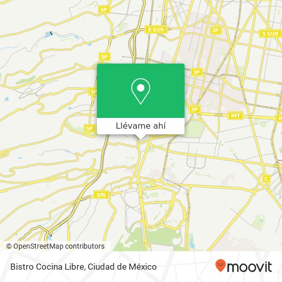 Mapa de Bistro Cocina Libre, Calle Angelina San Ángel 01000 Álvaro Obregón, Ciudad de México