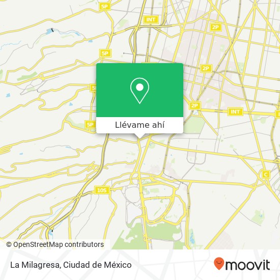 Mapa de La Milagresa, Camino al Desierto de los Leones 52 San Ángel 01000 Álvaro Obregón, Ciudad de México