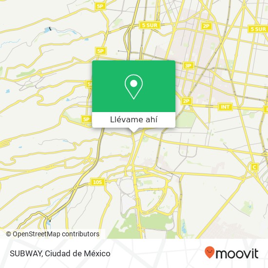 Mapa de SUBWAY, Camino al Desierto de los Leones 52 San Ángel 01000 Álvaro Obregón, Ciudad de México