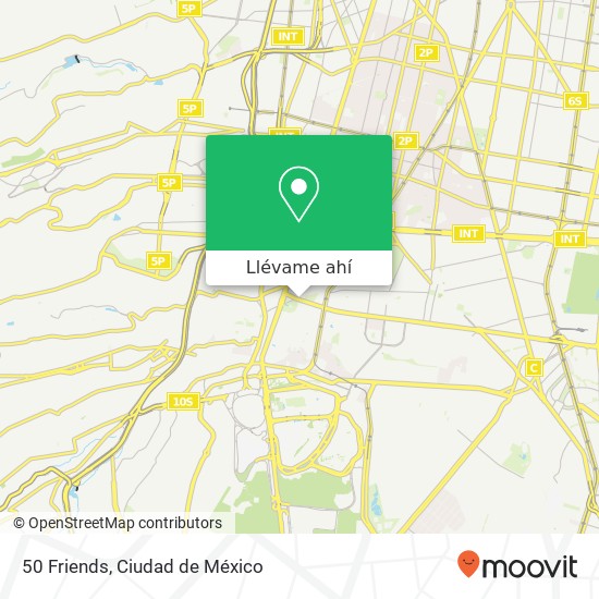 Mapa de 50 Friends, Avenida Miguel Ángel de Quevedo Guadalupe Chimalistac 01050 Álvaro Obregón, Ciudad de México