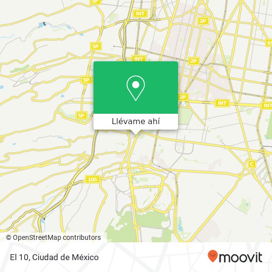 Mapa de El 10, Avenida de la Paz San Ángel 01000 Álvaro Obregón, Ciudad de México