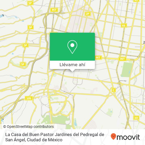Mapa de La Casa del Buen Pastor Jardínes del Pedregal de San Ángel, Privada Florida Villa Coyoacán 04000 Coyoacán, Ciudad de México