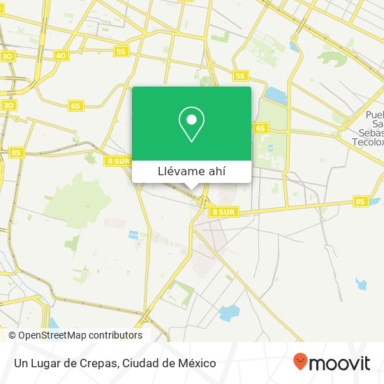 Mapa de Un Lugar de Crepas, Avenida Luis Manuel Rojas 15 Constitución de 1917 09260 Iztapalapa, Ciudad de México