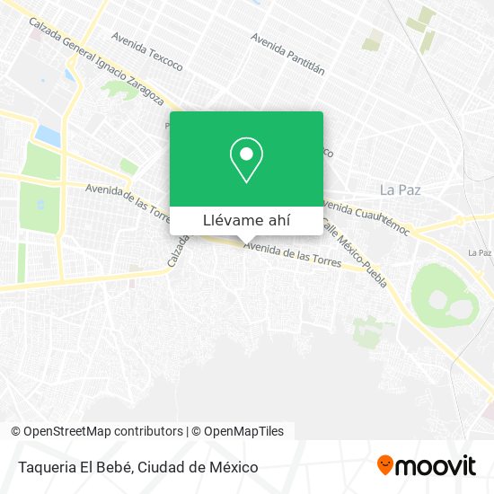 Mapa de Taqueria El Bebé