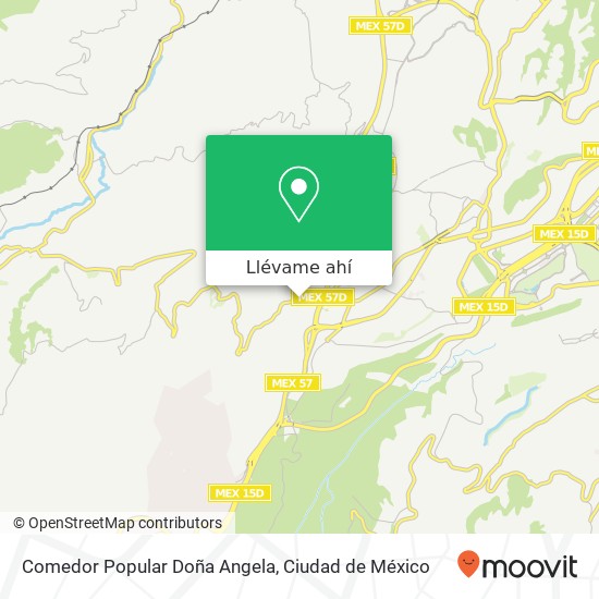 Mapa de Comedor Popular Doña Angela, Avenida Puerto México Lomas del Padre 05020 Cuajimalpa de Morelos, Distrito Federal