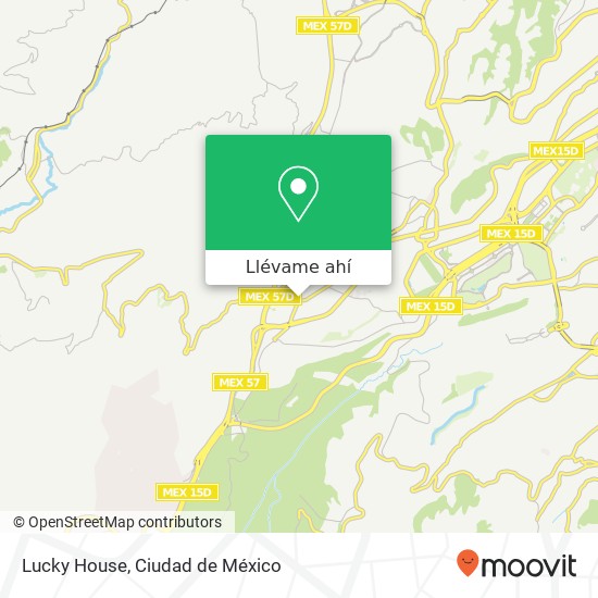 Mapa de Lucky House, Avenida Veracruz Cuajimalpa 05000 Cuajimalpa de Morelos, Distrito Federal