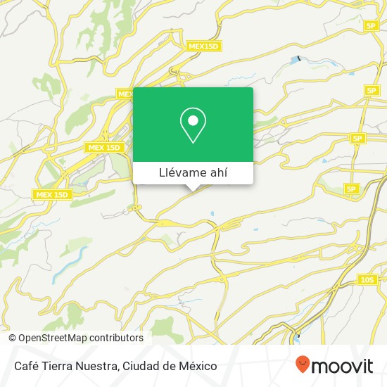 Mapa de Café Tierra Nuestra, Avenida Centenario Tlacuitlapa 2do Reacomodo 01650 Álvaro Obregón, Distrito Federal