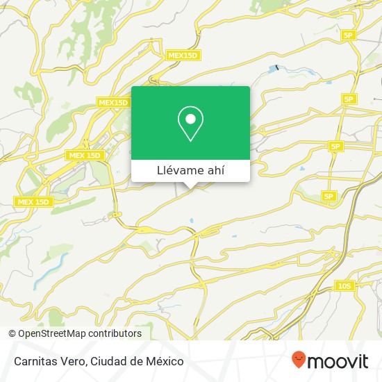Mapa de Carnitas Vero, Avenida Centenario Tlacuitlapa 01650 Álvaro Obregón, Distrito Federal