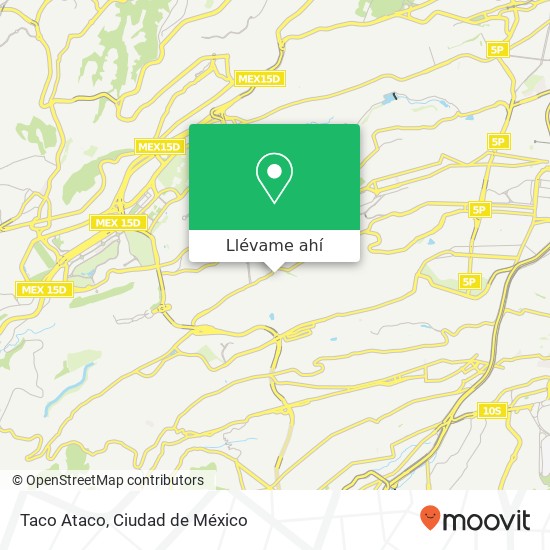 Mapa de Taco Ataco, Azteca Tlacuitlapa 01650 Álvaro Obregón, Ciudad de México