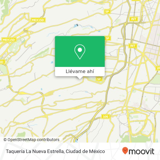 Mapa de Taquería La Nueva Estrella, Calle Tarango Las Águilas Ampliación 2O. Parque 01750 Álvaro Obregón, Distrito Federal