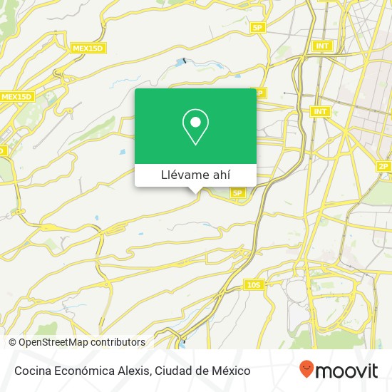 Mapa de Cocina Económica Alexis, 4TA Cerrada de las Águilas Las Águilas 1ra Sección 01750 Álvaro Obregón, Ciudad de México