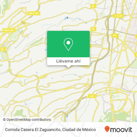 Mapa de Comida Casera El Zaguancito, Calzada de las Águilas Ampl Las Águilas 01759 Álvaro Obregón, Distrito Federal
