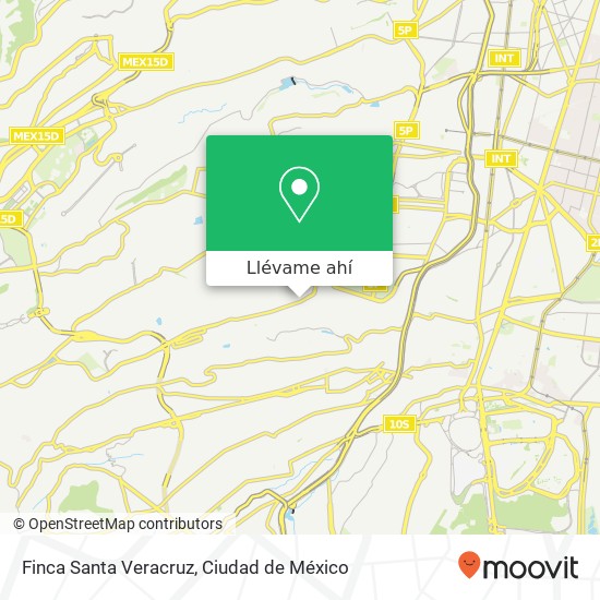 Mapa de Finca Santa Veracruz, Cerro 11 Ampl Las Águilas 01759 Álvaro Obregón, Ciudad de México