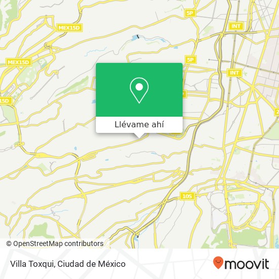 Mapa de Villa Toxqui, Calzada de las Águilas Ampl Las Águilas 01759 Álvaro Obregón, Distrito Federal
