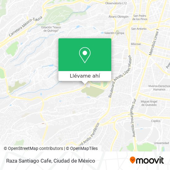 Mapa de Raza Santiago Cafe