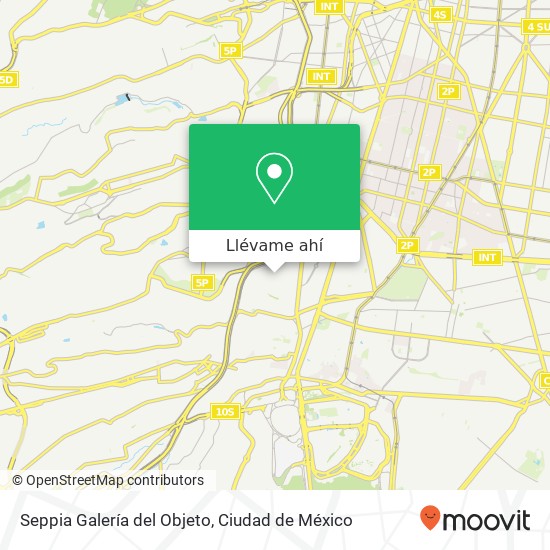 Mapa de Seppia Galería del Objeto, Benito Juárez 2A Campestre 01040 Álvaro Obregón, Ciudad de México