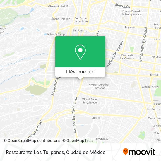 Mapa de Restaurante Los Tulipanes