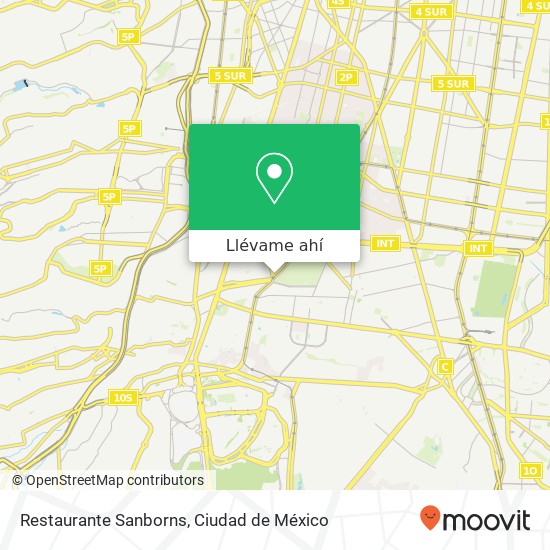 Mapa de Restaurante Sanborns, Avenida Universidad Axotla 01030 Álvaro Obregón, Distrito Federal