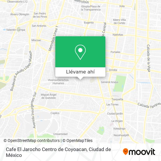 Cómo llegar a Cafe El Jarocho Centro de Coyoacan en Alvaro Obregón en  Autobús o Metro?