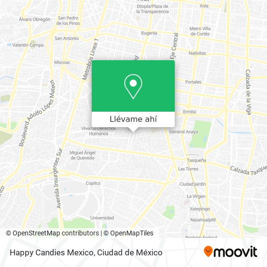 Mapa de Happy Candies Mexico