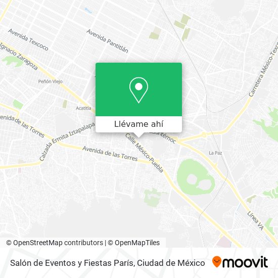 Mapa de Salón de Eventos y Fiestas París