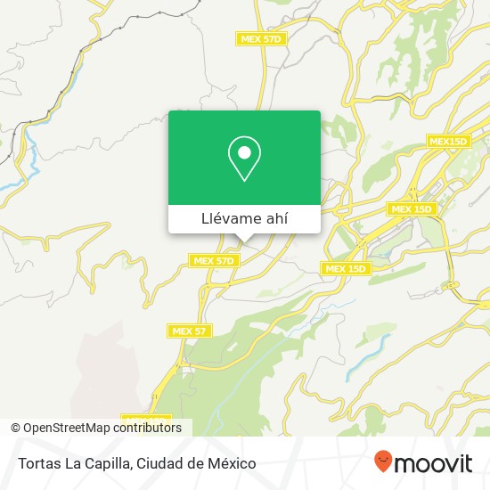 Mapa de Tortas La Capilla, Avenida Juárez Cuajimalpa 05000 Cuajimalpa de Morelos, Distrito Federal