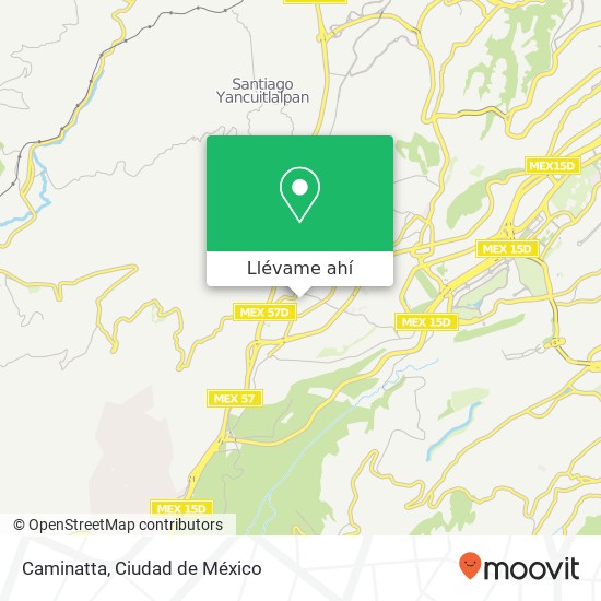 Mapa de Caminatta, Avenida Veracruz Cuajimalpa 05000 Cuajimalpa de Morelos, Distrito Federal