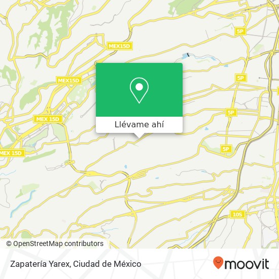 Mapa de Zapatería Yarex, Avenida Centenario Valentín Gómez Farías 01550 Álvaro Obregón, Distrito Federal
