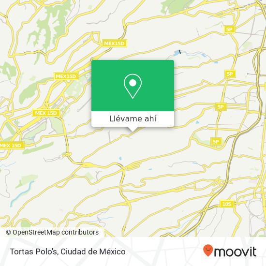 Mapa de Tortas Polo's, Avenida Centenario Unidad Hab Los Juristas 01630 Álvaro Obregón, Distrito Federal