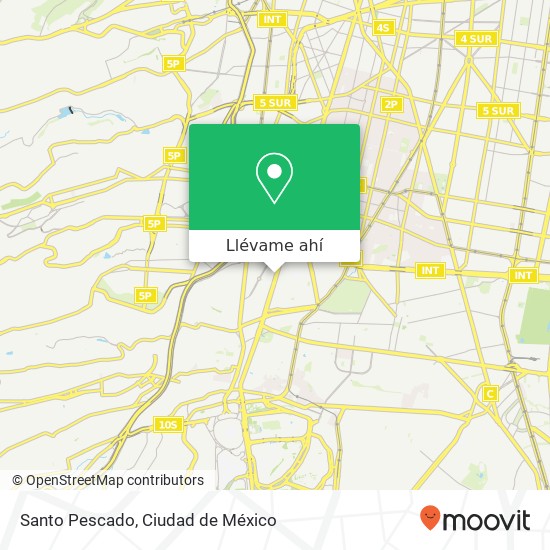Mapa de Santo Pescado, Avenida Insurgentes Sur 1793 Guadalupe Inn 01020 Álvaro Obregón, Ciudad de México