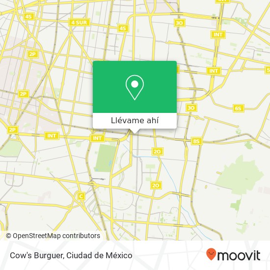 Mapa de Cow's Burguer, Eje 8 Sur Prado Churubusco 04230 Coyoacán, Distrito Federal