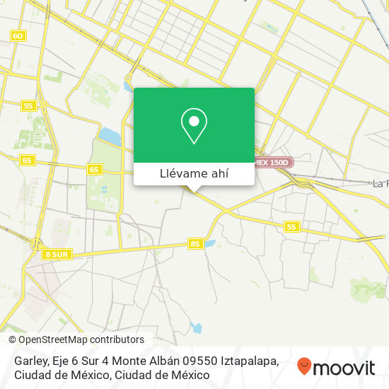 Mapa de Garley, Eje 6 Sur 4 Monte Albán 09550 Iztapalapa, Ciudad de México