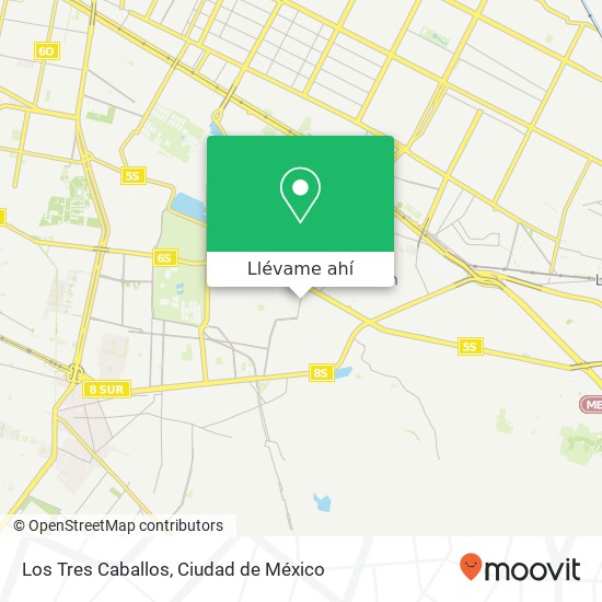 Mapa de Los Tres Caballos, Avenida Circunvalación Pueblo Santa María Aztahuacán 09500 Iztapalapa, Ciudad de México