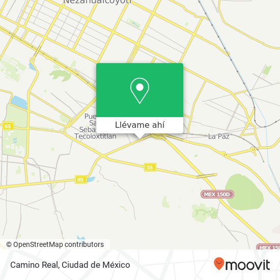 Mapa de Camino Real, Eje 8 Sur Pueblo Santa Martha Acatitla 09510 Iztapalapa, Distrito Federal