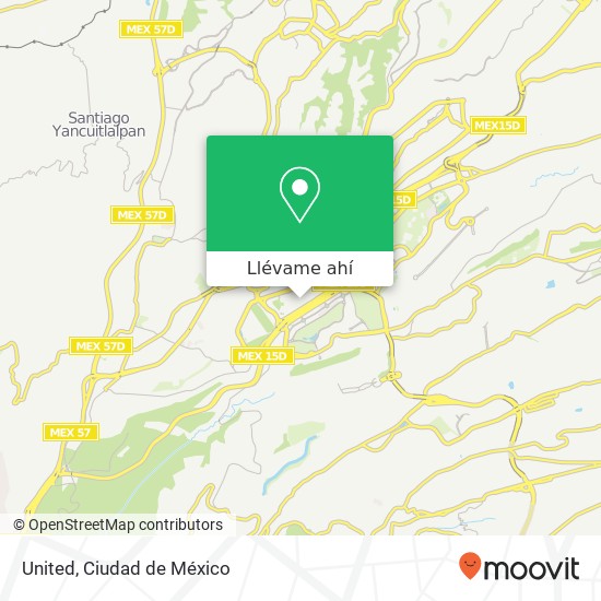 Mapa de United, Centro Comercial Santa Fe 05348 Cuajimalpa de Morelos, Ciudad de México