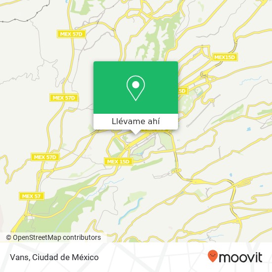 Mapa de Vans, Centro Comercial Santa Fe 05348 Cuajimalpa de Morelos, Ciudad de México