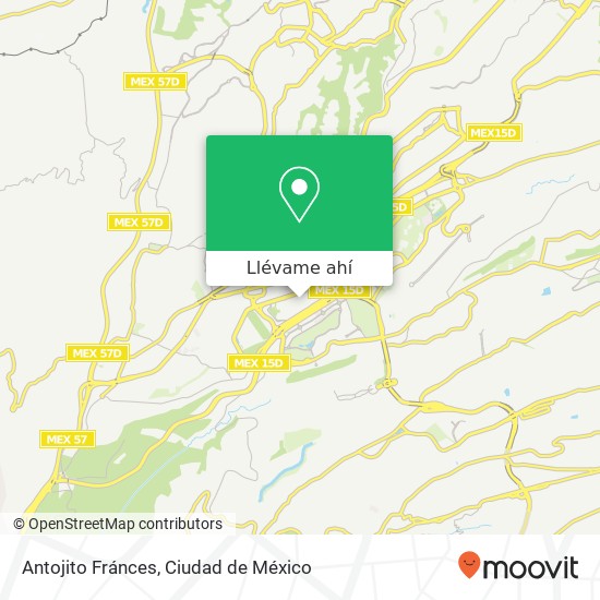 Mapa de Antojito Fránces, Centro Comercial Santa Fe 05348 Cuajimalpa de Morelos, Ciudad de México