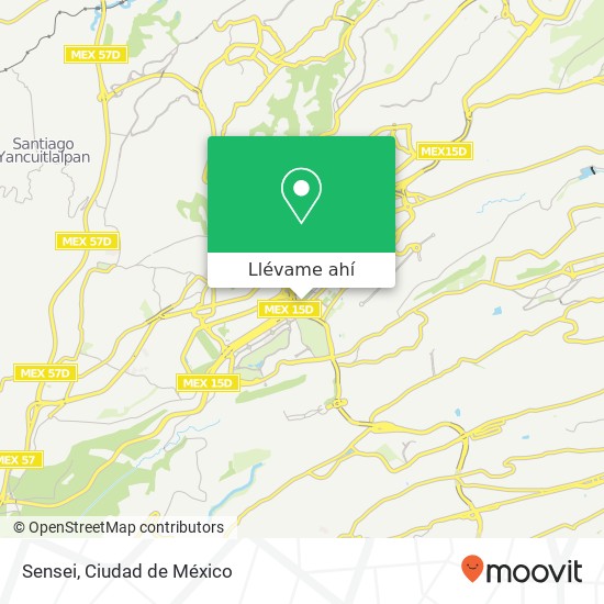 Mapa de Sensei, Calle Guillermo González Camarena Santa Fe Centro 01376 Álvaro Obregón, Ciudad de México