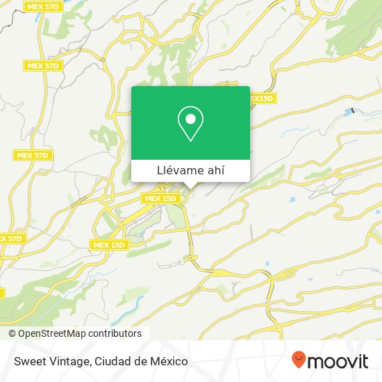Mapa de Sweet Vintage, Avenida Javier Barros Sierra Centro Comercial Lomas de Santa Fe 01219 Álvaro Obregón, Distrito Fede