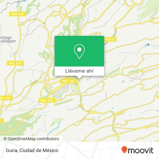 Mapa de Guria, Avenida Javier Barros Sierra Centro Comercial Lomas de Santa Fe 01219 Álvaro Obregón, Distrito Fede