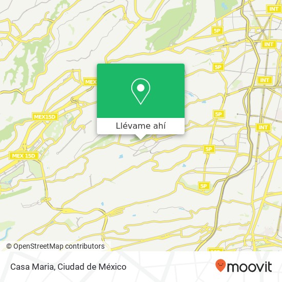 Mapa de Casa Maria, Avenida Santa Lucía Colinas del Sur 01430 Álvaro Obregón, Distrito Federal