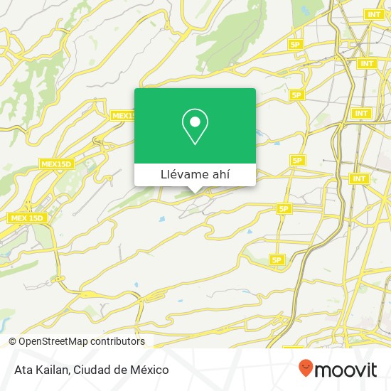 Mapa de Ata Kailan, Avenida Santa Lucía Colinas del Sur 01430 Álvaro Obregón, Distrito Federal