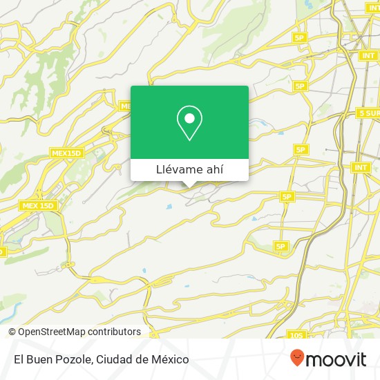 Mapa de El Buen Pozole, Avenida Santa Lucía Colinas del Sur 01430 Álvaro Obregón, Distrito Federal