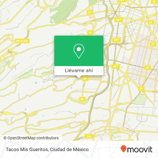 Mapa de Tacos Mis Gueritos, Cerrada 5 de Mayo Lomas de Tarango 01620 Álvaro Obregón, Distrito Federal