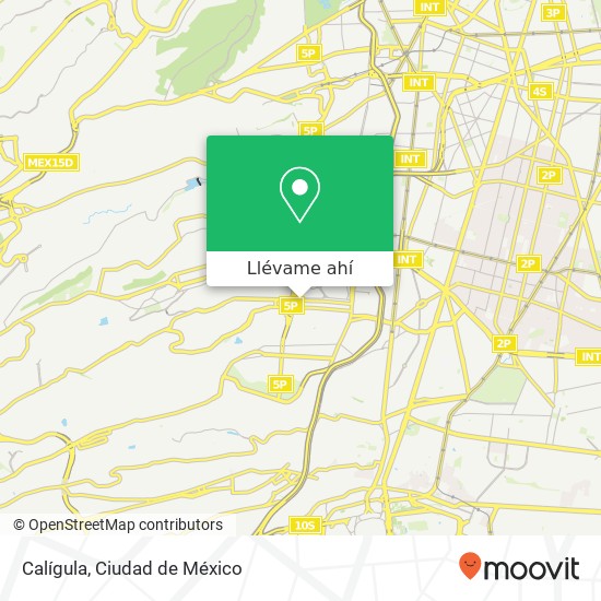 Mapa de Calígula, Avenida Centenario Lomas de Plateros 01480 Álvaro Obregón, Ciudad de México